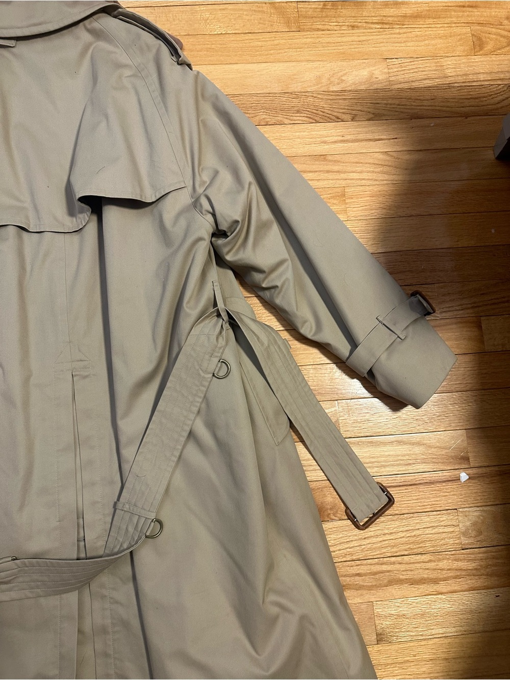 Burberry Rego Men’s Beige Trench Coat with Brown Collar Size 52 Regular - Picture 11 of 13